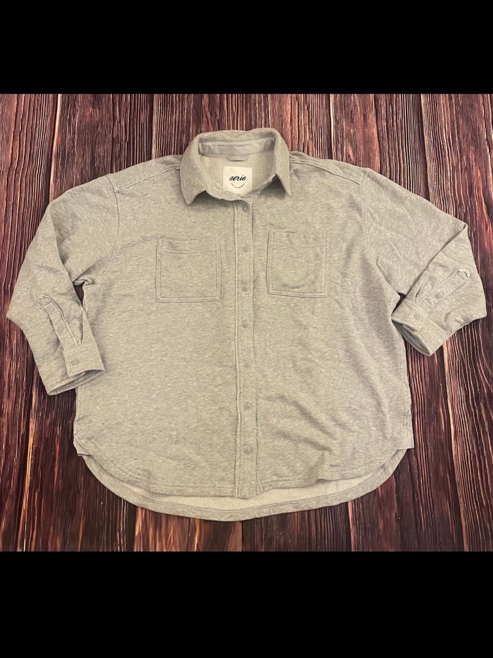Aerie Lumber Jane Fleece Oversized Fit Long Sleeve